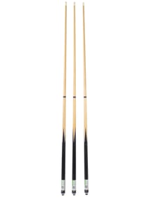 SET OF PROFESSIONAL WOOD BILLIARD POOL CUE STICKS