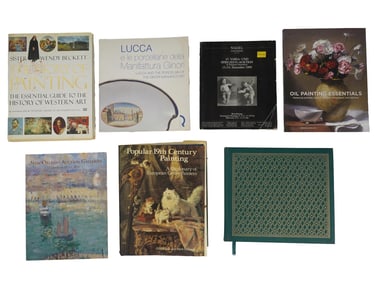 SEVEN VINTAGE ART THEMED BOOKS AND CATALOGS