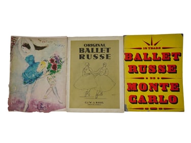 THREE VINTAGE BALLET RUSSE PROGRAMS BALLET THEATRE