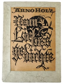 ARNO HOLZ 1924 GERMAN POETRY BOOK FIRST EDITION