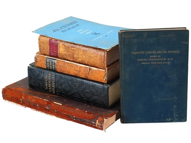 ANTIQUE MEDICAL BOOKS AND LAROUSSE ENCYCLOPEDIA