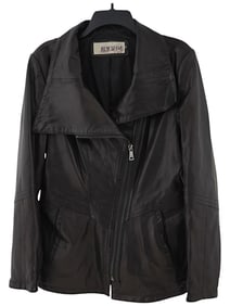 NEW STYLE EXTRA LARGE WOMENS BLACK LEATHER JACKET