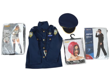 VARIOUS AMERICAN COSTUMES AND ACCESSORIES