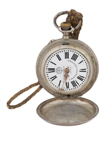 ANTIQUE ROSSKOPF AND CO PATENT SILVER POCKET WATCH