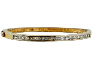 VINTAGE ITALIAN ST SILVER VERMEIL BANGLE BRACELET