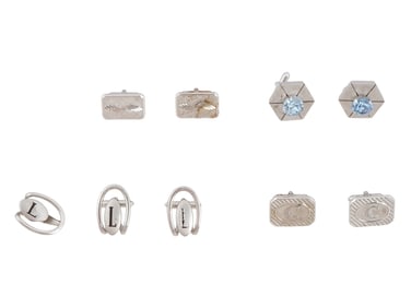 LOT OF VINTAGE SWANK BULLET BACK CUFFLINKS