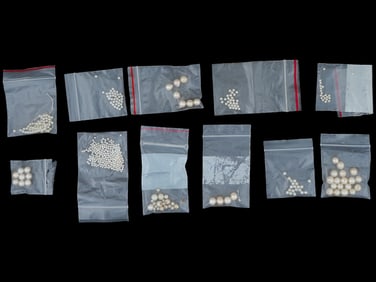 COLLECTION OF NATURAL PEARL BEADS FOR JEWELRY