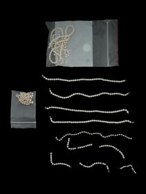 COLLECTION OF MOTHER OF PEARL BEADS F JEWELRY DESIGNS