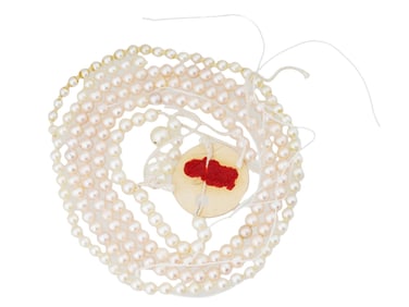 VINTAGE JEWELRY STRING WITH ASSORTED PEARL BEADS
