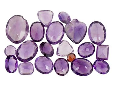 COLLECTION OF VARIOUS FACETED AMETHYST BEADS