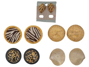VINTAGE STATEMENT CLIP AND STUD EARRINGS