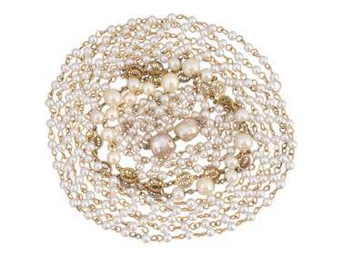 VINTAGE JEWELRY STRING WITH ASSORTED PEARL BEADS