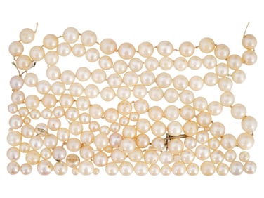 COLLECTION OF ROUNDED PEARL BEADS FOR JEWELRY