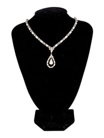 VINTAGE JEWELED CHOKER NECKLACE