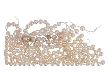 STRING OF ROUNDED PEARL BEADS FOR JEWELRY