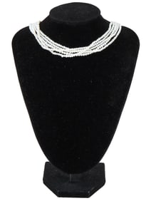 STRANDS OF SMALL WHITE PEARL BEADS FOR NECKLACE