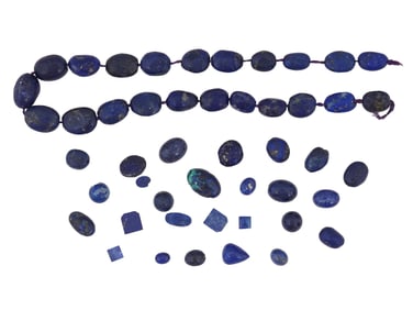 COLLECTION OF ASSORTED LAPIS LAZULI STONE BEADS