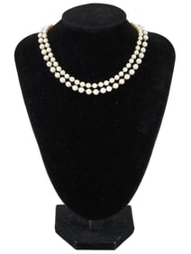 STRAND OF NATURAL PEARLS WITH CLASP FOR NECKLACE