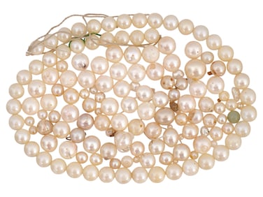COLLECTION OF ROUNDED PEARL BEADS FOR JEWELRY