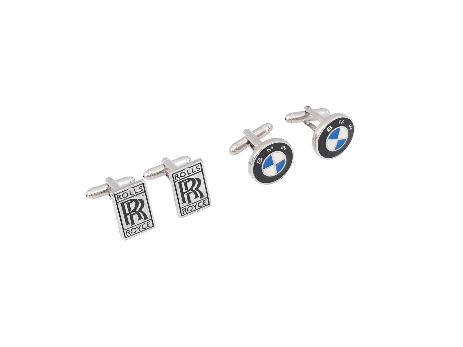 VTG STERLING SILVER BMW AND ROLLS ROYCE CUFFLINKS (1 of 8)