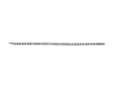 STERLING SILVER DIAMONDS TENNIS JEWELRY BRACELET