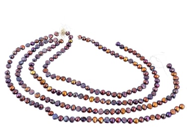 COLLECTION OF BAROQUE PEARLS STRUNG INTO NECKLACES
