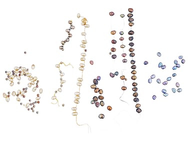 COLLECTION OF VARIETY MULTICOLOR BAROQUE PEARLS