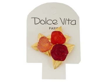 RARE FRENCH DOLCE VITA PARIS COSTUME JEWELRY BROOCH