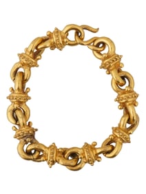 VINTAGE MARITIME KNOT DESIGN GOLD TONE BRACELET