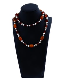 VINTAGE BALTIC HONEY AMBER BEADED NECKLACE