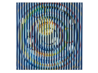JUDAICA OP ART GICLEE PRINT CANVAS BY YAACOV AGAM