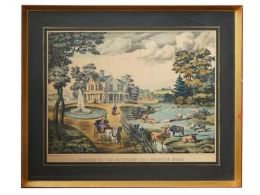 VINTAGE AMERICAN LITHOGRAPH BY CURRIER AND IVES