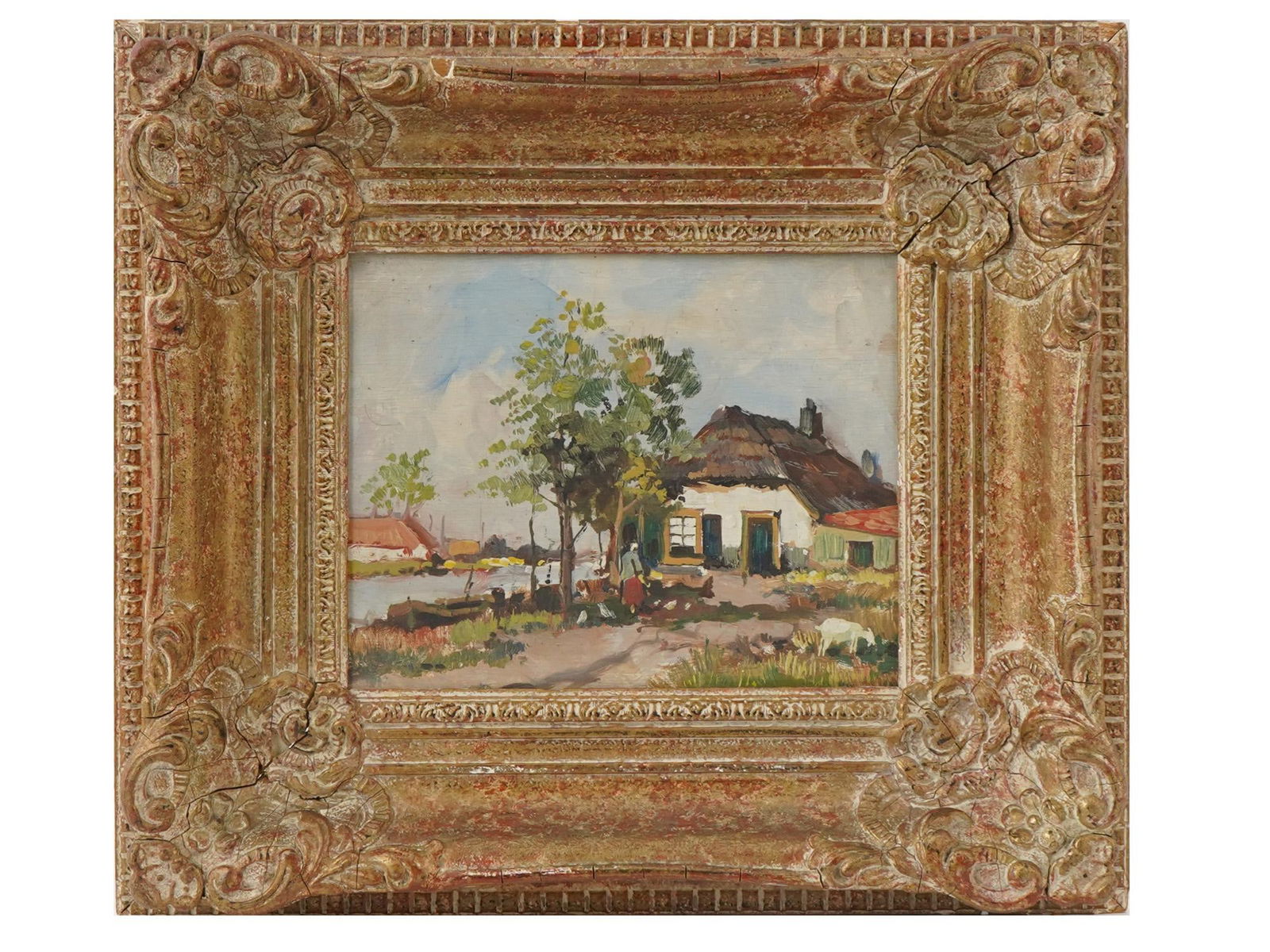 IMPRESSIONIST RURAL LANDSCAPE OIL PAINTING (1 of 4)