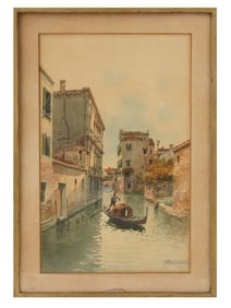 ANDREA BIONDETTI ITALIAN CITYSCAPE WATERCOLOR PAINTING