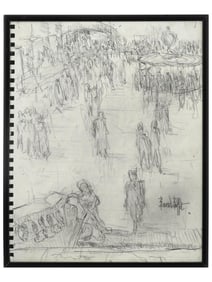 FRENCH SKETCH DRAWING AFTER BERNARD BUFFET