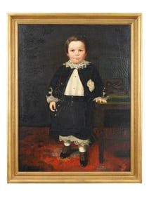 AMERICAN PAINTING CHARLES CHRISTIAN NAHL BOY PORTRAIT