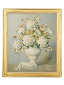 AMERICAN STILL LIFE PAINTING CARLE JOHN BLENNER FLOWERS