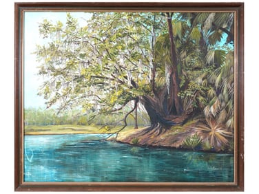 AMERICAN LANDSCAPE PAINTING BY LOIS POWELL SIGNED