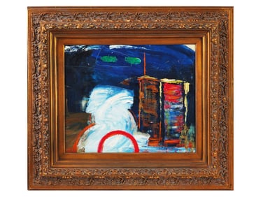 CONTEMPORARY AMERICAN ABSTRACT OIL PAINTING SIGNED