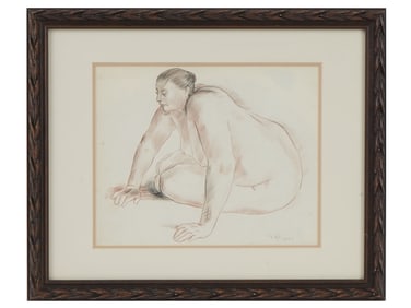 ATTRIBUTED TO FRANCISCO ZUNIGA MEXICAN PAINTING 1963