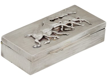 RUSSIAN 84 SILVER SNUFF OR PILL BOX W HINGED LID