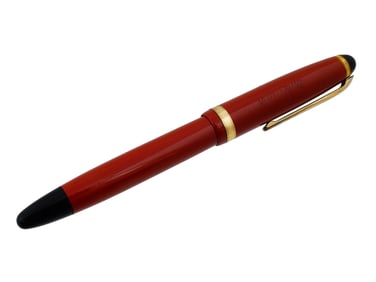 VINTAGE 14K NIB MONTBLANC CORAL RED FOUNTAIN PEN