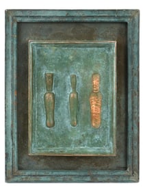 RUSSIAN ABSTRACT MIXED MEDIA ARTWORK BY V. LAVROV