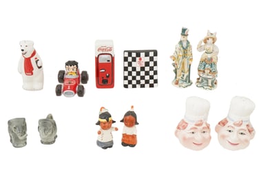 COLLECTION OF VINTAGE CERAMIC SALT AND PEPPER SHAKERS