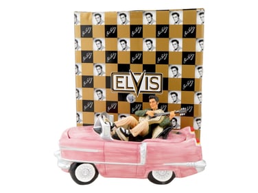 VANDOR ELVIS PRESLEY CERAMIC COMPOSITE COOKIE JAR IOB