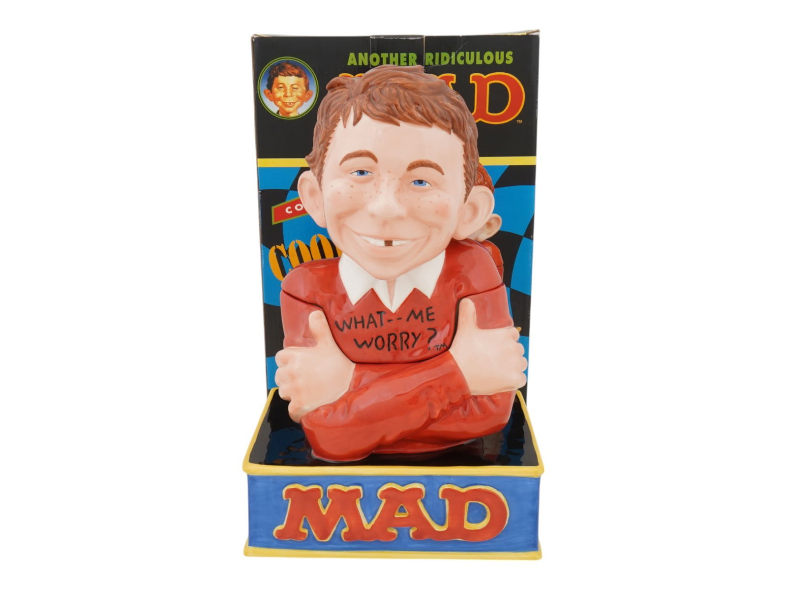 AMERICAN MAD MAGAZINE HAND PAINTED CERAMIC COOKIE JAR (1 of 8)