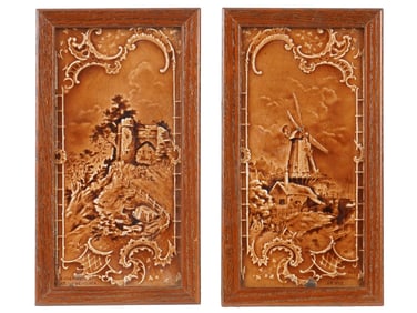 ANTIQUE 19TH C ENGLISH CERAMIC TILES BY MINTON