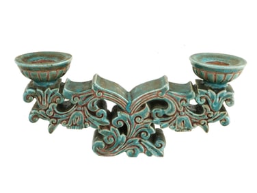 VIETNAMESE BIEN HOA GLAZED CERAMIC CANDLE HOLDER