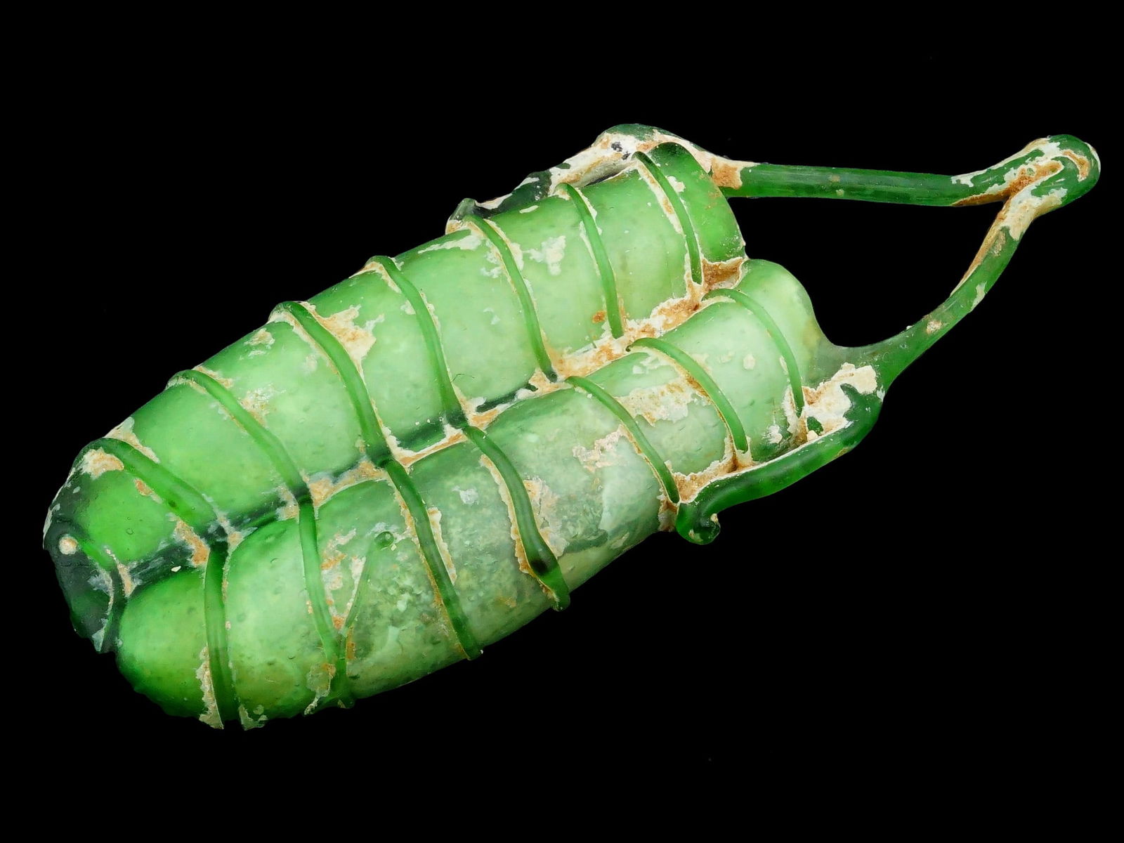 ANCIENT ROMAN FREE BLOWN GLASS DOUBLE UNGUENTARIUM (1 of 10)