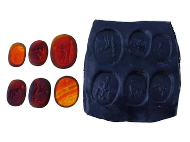 LOT OF ANCIENT MANNER EROTIC STONE INTAGLIO SEALS